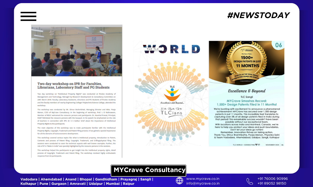 TLC World magazine feature on MYCrave filing over 1,500 design patents in 11 months