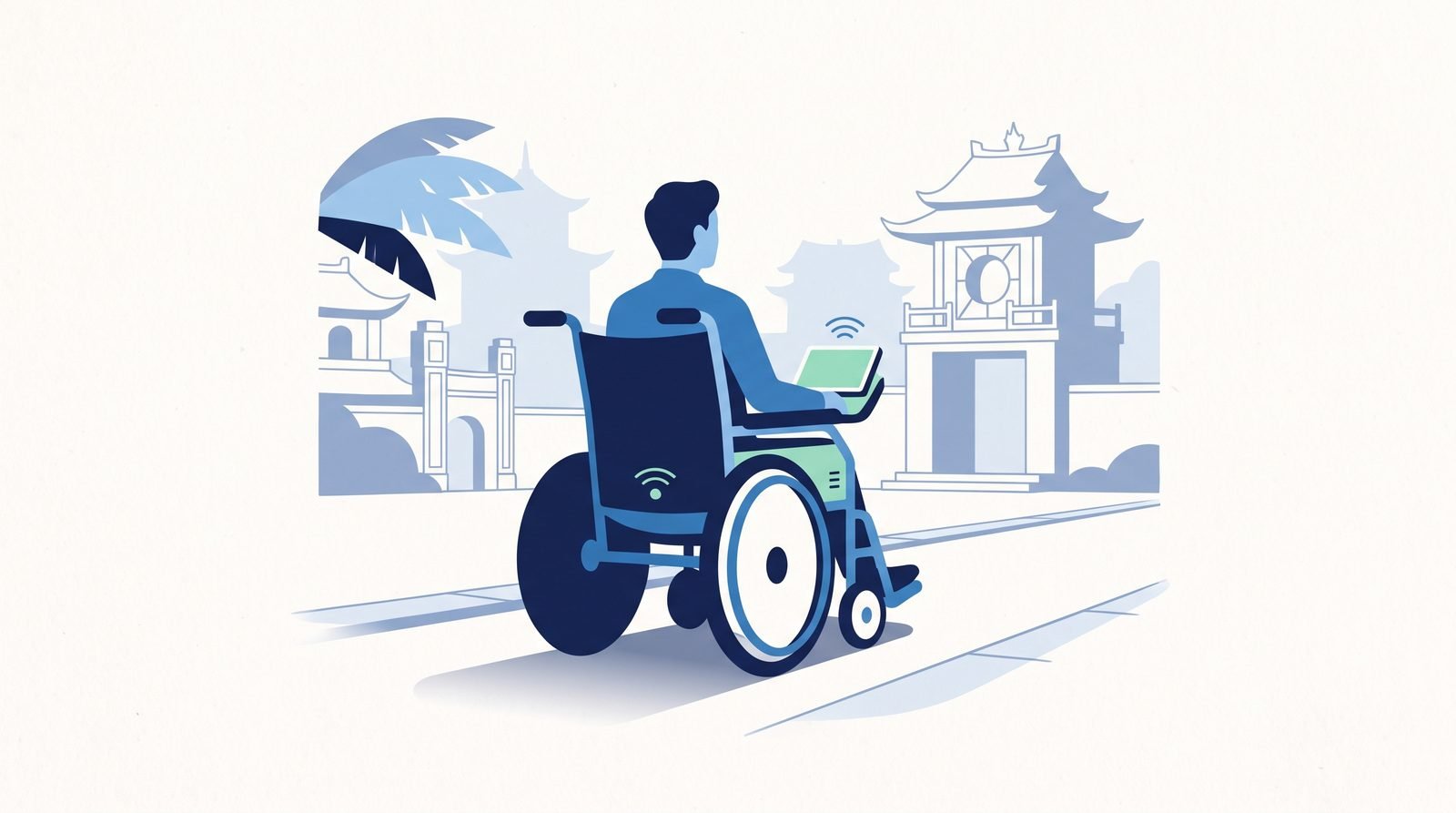 Illustration of An Autonomous Wheelchair for People with ALS