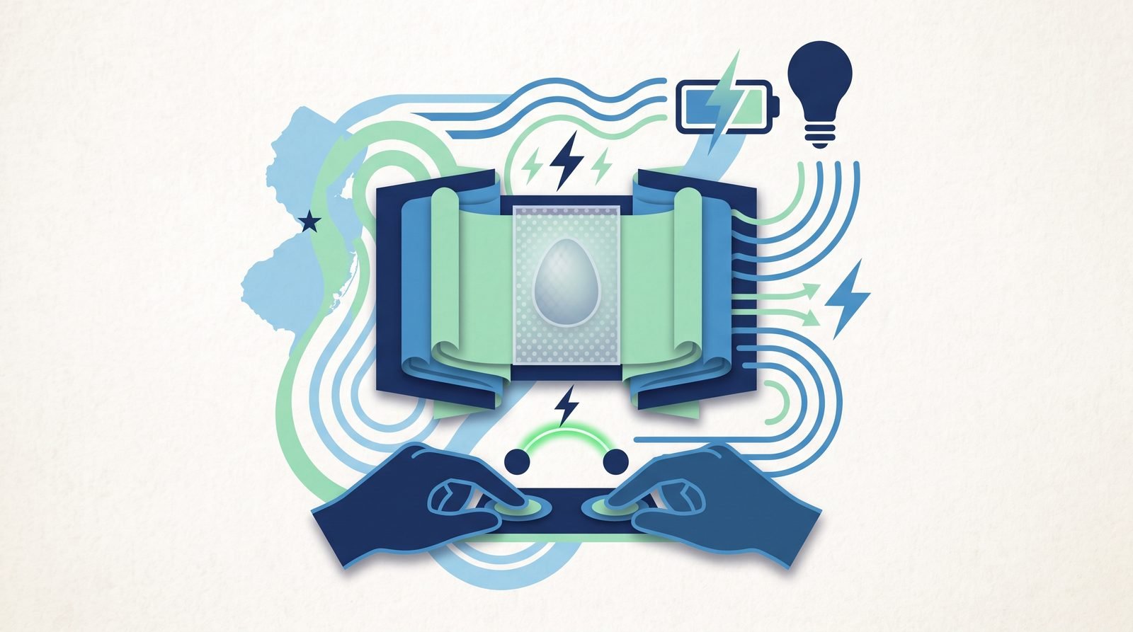 Illustration of Electricity from Eggshell Membrane and Cotton