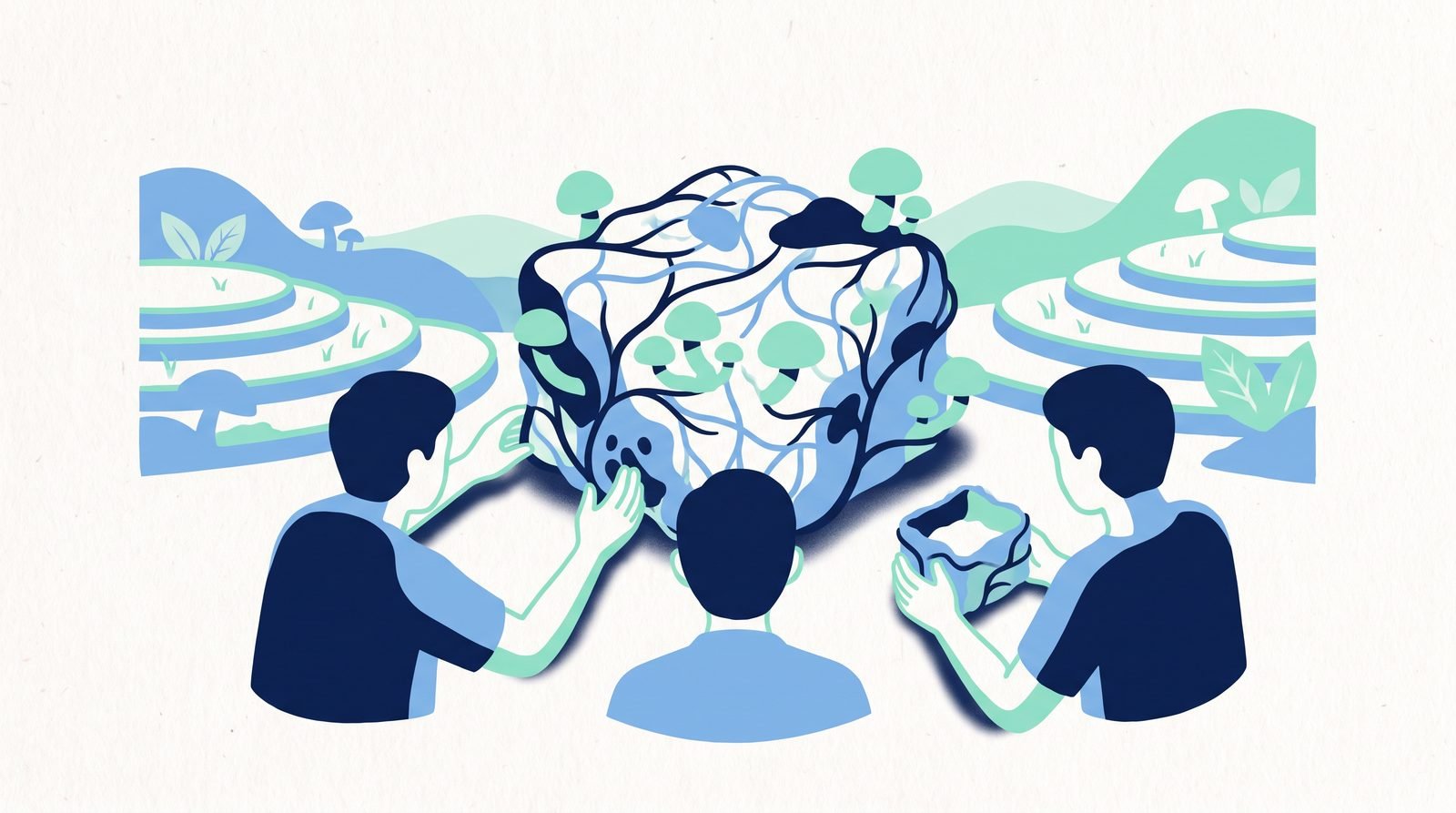 Illustration of Mush N’ Pack: Mycelium-Based Packaging