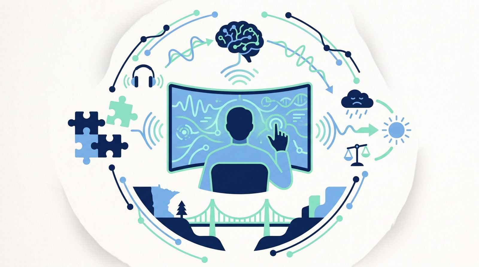Illustration of emoTune: Adaptive AI Assistance for Autistic Users