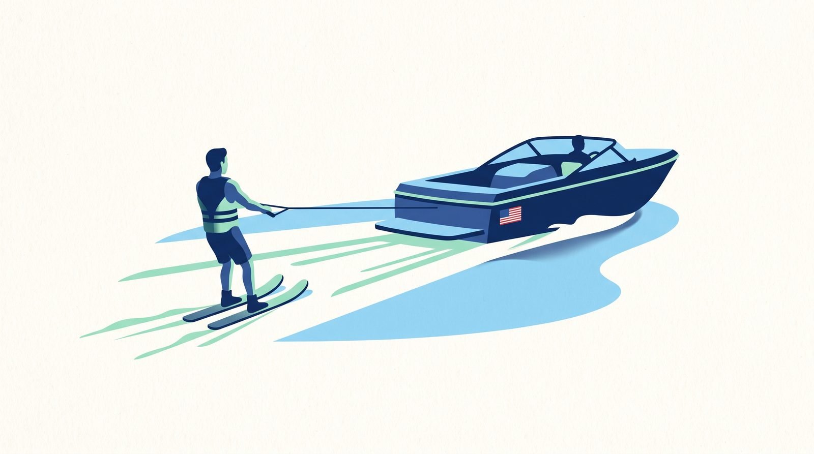 Illustration of Water skis