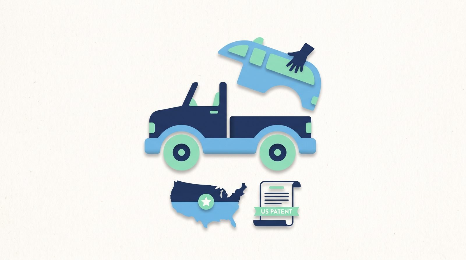 Illustration of Convertible toy truck